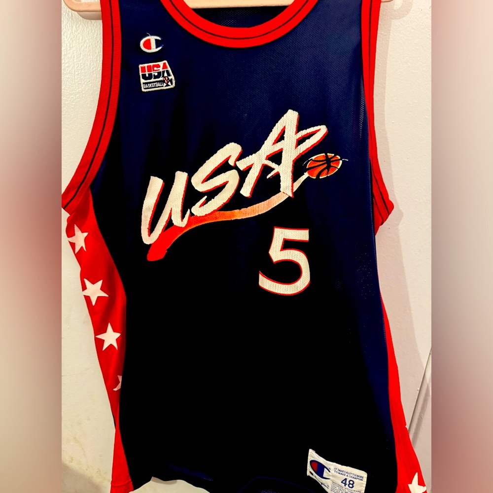 Size (48) L Original Champion Grant Hill Dream Team Jersey! Make Offer!